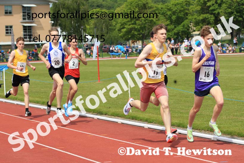Mens Under-17s 800 metres, 2022 Northern Inter Counties U17s and U15s Track and Field, York, Thursday, June 2nd. Photo: David T. Hewitson/Sports for All Pics